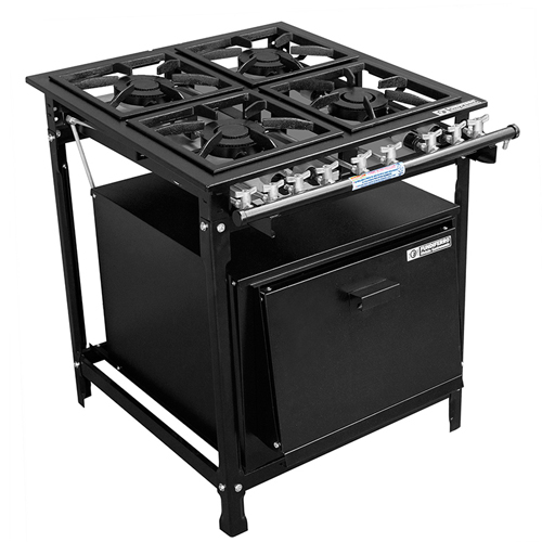 Fogao Com Pe Fundiferro 4 Bocas 2 Queimadores Simples E 2 Queimadores Duplo Com Forno Baixa Pressao