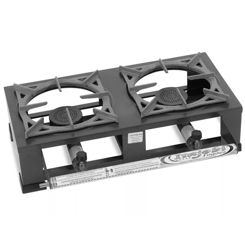 Fogão de Mesa a Gás Alta Pressão 2 Bocas 20x20 Casa e Camping