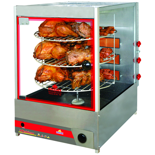 Forno Multiuso Giratorio até 30kg ou 12 Frangos - Gás PRP-124G - bivolt