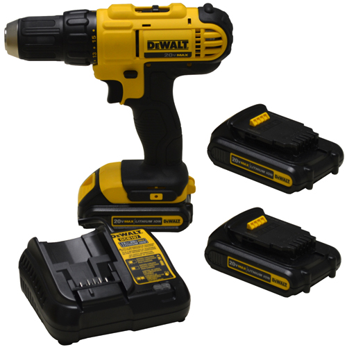 Furadeira/Parafusadeira compacto de íon de lítio - 20Volts Max - DCD771C2