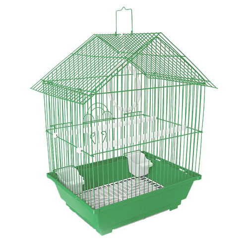 Gaiola para Pássaro Ave Modelo 02 Triangular - Verde
