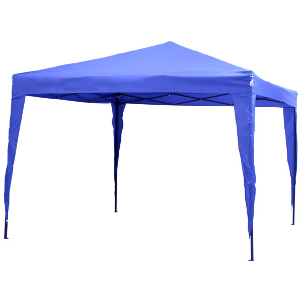 Gazebo de Alumínio Articulado Dobrável 3x3m Azul Escuro