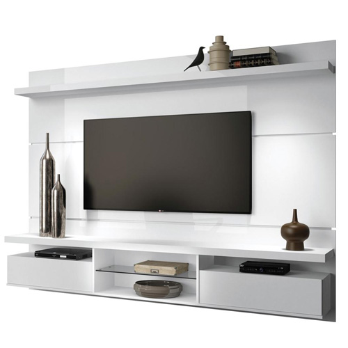 Painel Home Suspenso Livin 2.2 para TVs de até 60 Pol 2 Portas basculantes Branco - 6252