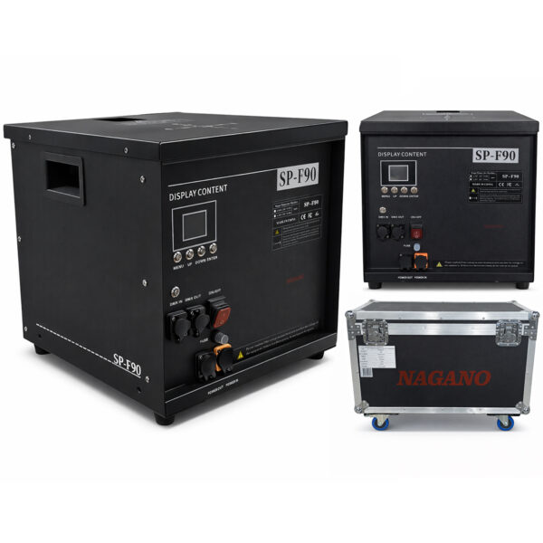 Máquina de Fogo 2 Unidades DMX512 Display Digital 2 Canais 100W Profissional