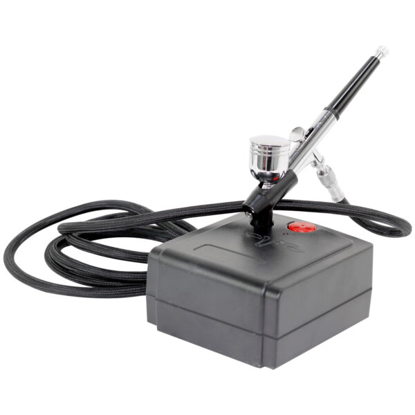 Kit Caneta Aerógrafo Pistola de Pintura 25 PSI Bico 0.3mm com Estojo
