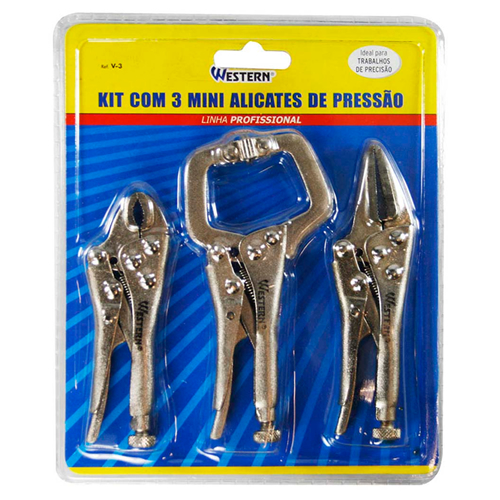 Kit com 3 Mini Alicates de Pressão - v-3