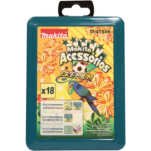 Kit de Jogo de Brocas 18 Peças