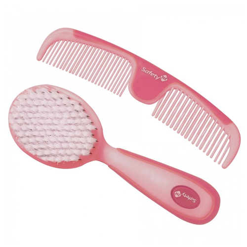 Kit Escova e Pente Pega Fácil Rosa