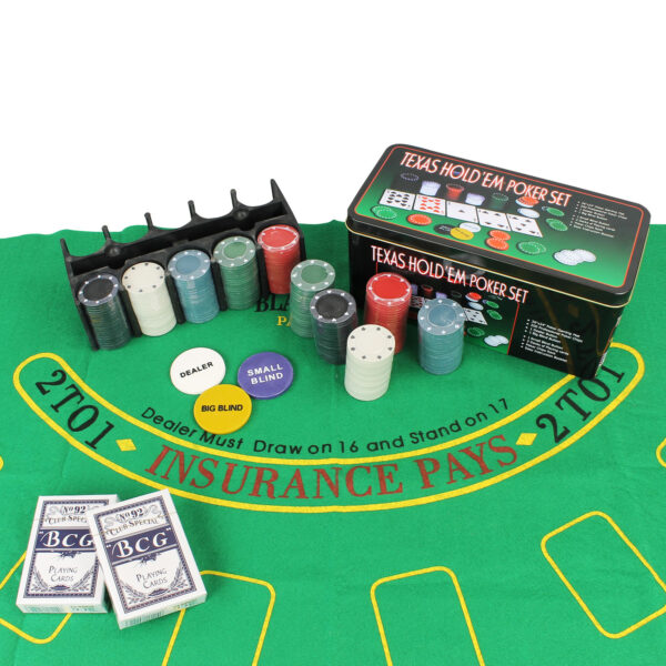 Kit Jogo Lata De Poker 200 Fichas sem Numeração - TKP200F