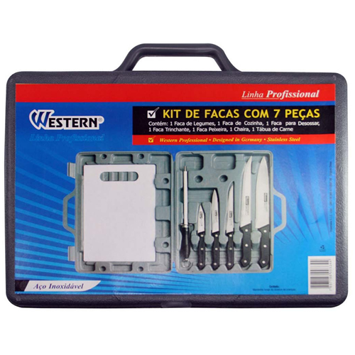 Kit Maleta Conjunto de Facas 7 Peças N-27