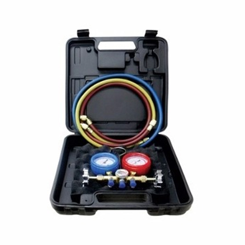 Kit Manifold 1/4 Pol e 5/16 Pol com Maleta, Mangueira 90 CM - R410A