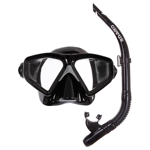Kit Mergulho Duplo Cetus PVC New Parma Preto