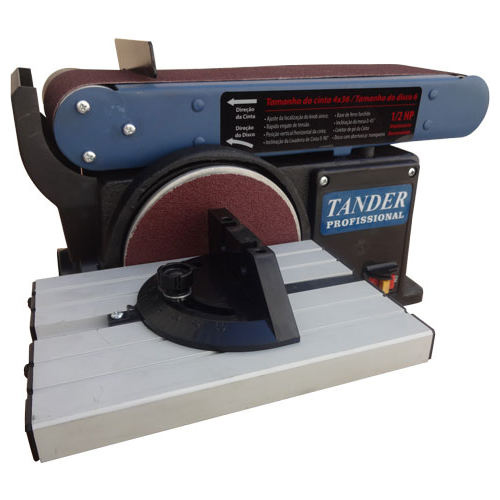 Lixadeira de Bancada cinta 4x36 disco 6 375 watts- RBDS46A