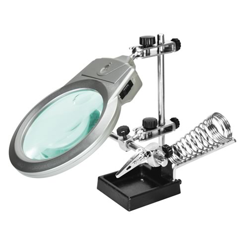 Lupa com Suporte para Ferro de Soldar