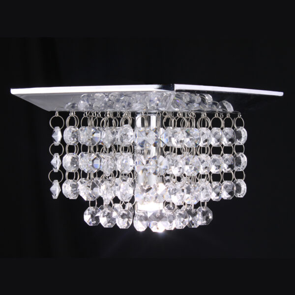 Lustre de Cristal embutido K9 Lótus Legítimo - 15x15cm Base - G9*1 - 60hz - Bivolt