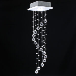 Lustre Plafon de Cristal embutido K9 Legítimo Tipo Cadore 60hz Base 18x18cm GU10*1 - Bivolt