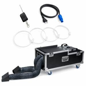 Máquina de Fumaça 3000w Tubo Duplo Controle DMX