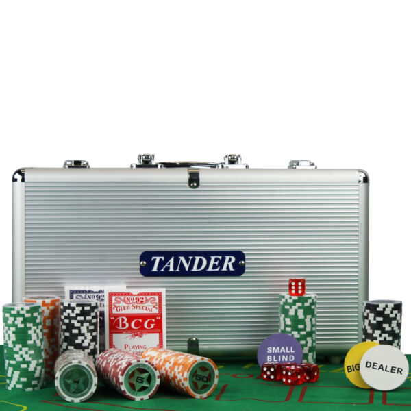 Maleta Poker 300 Fichas Oficiais com Numeração Kit Completo - TMP300F