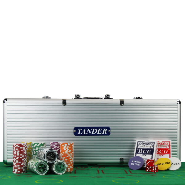Maleta Poker 500 Fichas Holográficas Brilhantes - TMP500F
