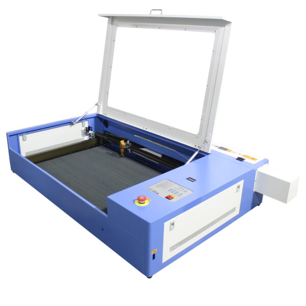 Máquina CNC Router Laser Corte e Gravação 90x60cm 100w Mesa Fixa Sensor Fluxo de Água 220v