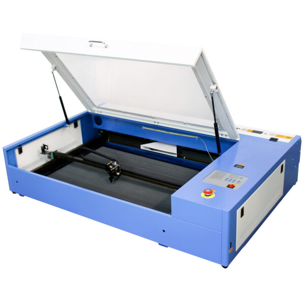 Máquina CNC Router Laser Corte e Gravação 90x60cm 80w Mesa Fixa com 220v Sensor Fluxo de Água