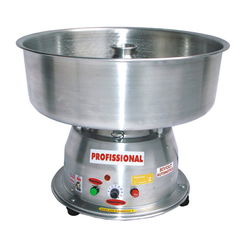 Máquina de Algodão Doce Clean Profissional 60 Hz Alumínio Natural