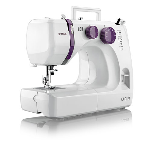 Máquina de Costura JX2051 Prátika - Branca / Roxa