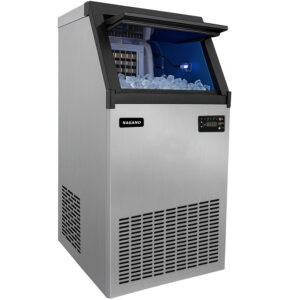 Máquina de Gelo 110kg/dia 30 Litros Reservatório Inox Tipo Cubo
