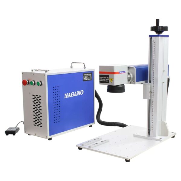 Máquina de Gravação Laser Fiber Portátil CO2 30w 220v com Entrada Eixo Rotativo