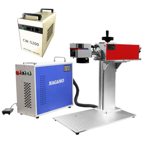 Máquina de Gravação Laser Metais UV Portátil 5w com Entrada Eixo Rotativo