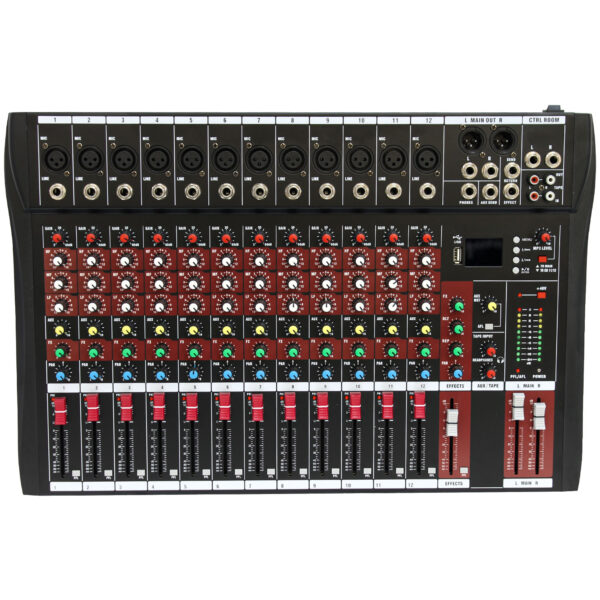 Mesa de Som Usb Mixer Mp3 Digital 12 Canais