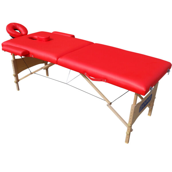 Mesa Maca de Massagem Estética Dobrável Portátil com Orifício - Vermelha - TMDMR