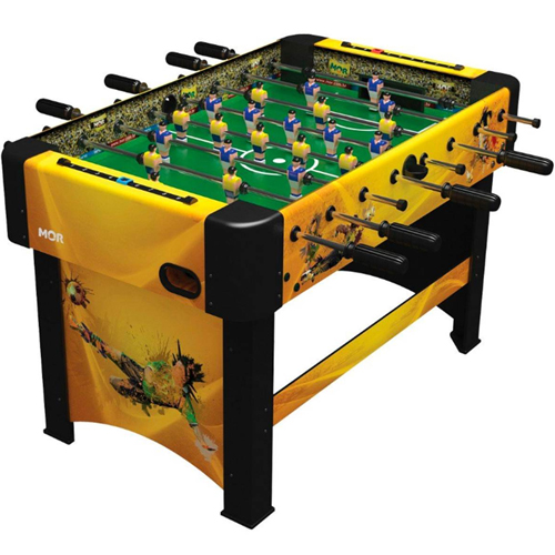 Mesa Pebolim, Totó Futebol, Jogos Grandes Ideal para Casa e Bar - Amarelo