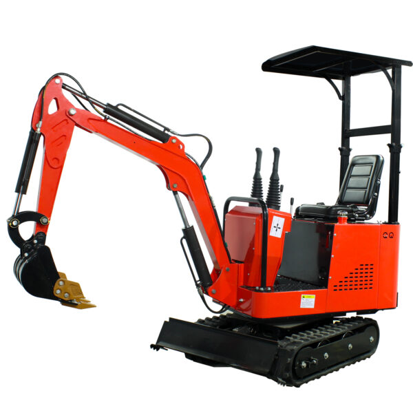 Mini Escavadeira 1000kg 12hp a Diesel Cabine Aberta com Cobertura