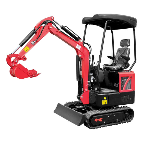 Mini Escavadeira a Diesel 25hp 1500kg Cabine Aberta com Cobertura