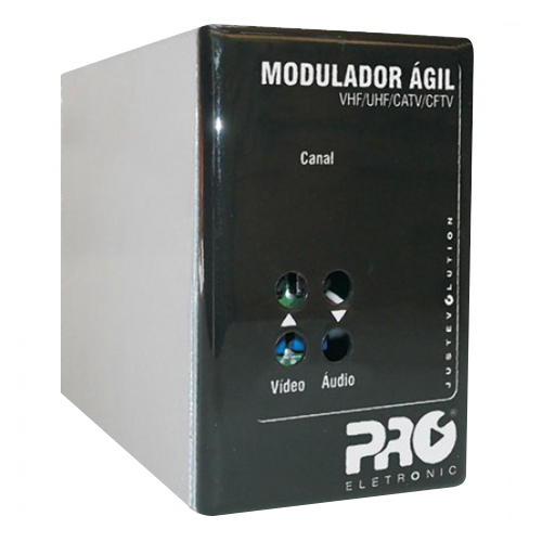 Modulador ágil VHF/UHF/CATV/CFTV Impedância de 75 Ohms
