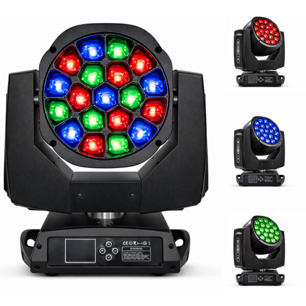 Moving Beam Bee Eye 19 LED RGBW 15w DMX512