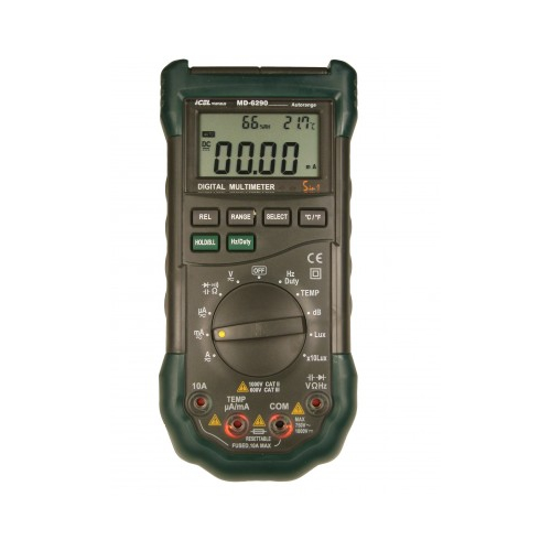 Multímetro Completo 6 em 1 MD-6290 com Temperatura Luxi