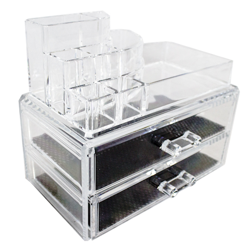 Organizador para Maquiagem acrílico 2 Gavetas - THOM20