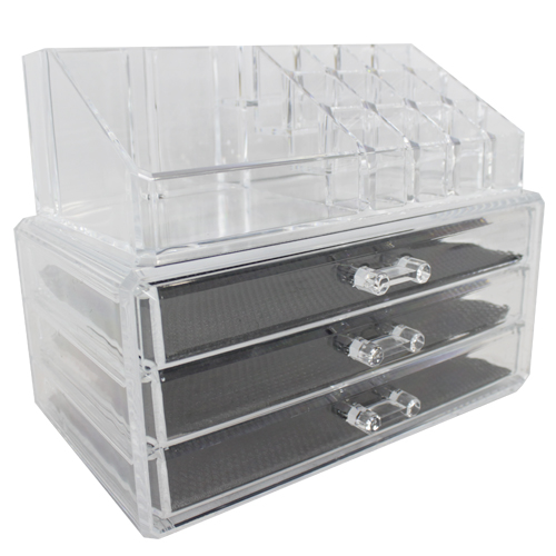 Organizador para Maquiagem acrílico 3 Gavetas - THOM30