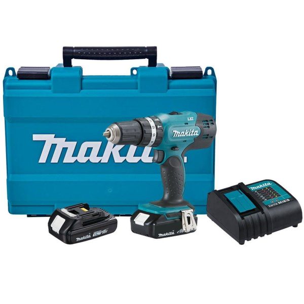 Parafusadeira/Furadeira de Impacto a Bateria18V Li-Ion 1/2 Pol. com 2 Baterias e Maleta MAKITA-DHP453SYE