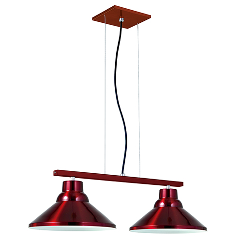 Pendente 2 Lâmpadas Soquete E27 Vermelho