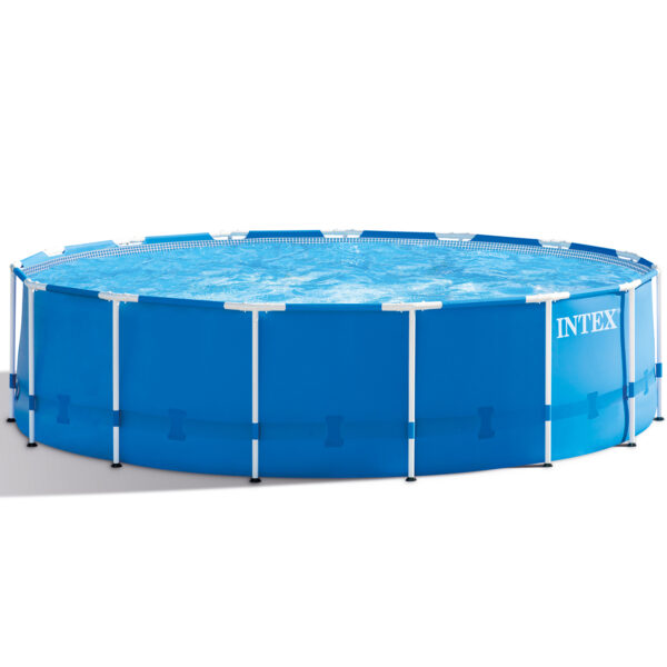 Piscina Circular de Armação de Metal Galvanizado 4,57m x 1,22m 16.805 Litros Bomba e Filtro