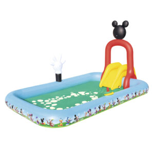 Piscina Inflável Mickey 436 Litros com Escorregador - 3.20m x 1.75m x 1.57m