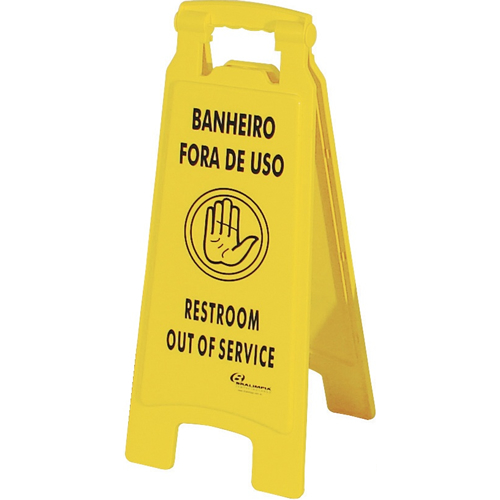 Placa de Sinalização ''Banheiro Fora de Uso'' - PL2002