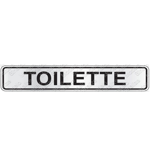 Placa sinalizadora Toilette 5 x 25 cm
