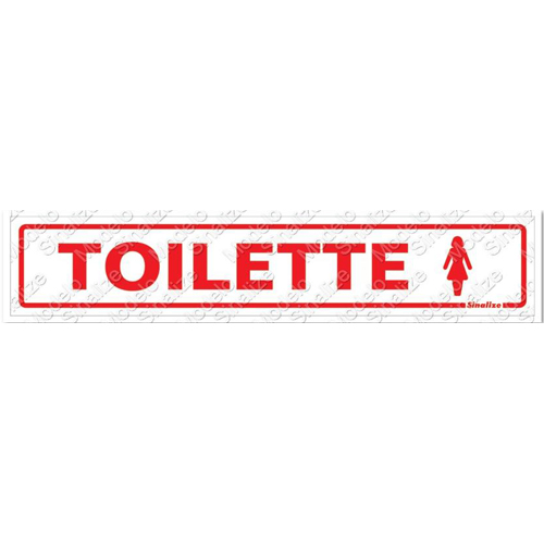 Placa sinalizadora Toilette Feminino 5 x 25cm