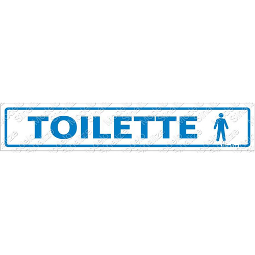 Placa sinalizadora Toilette Masculino 5 x 25cm