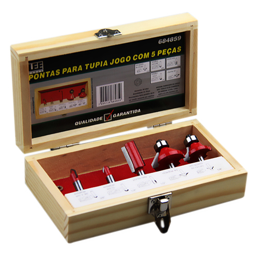Pontas para Tupia Jogo com 05 Peças, Vermelho