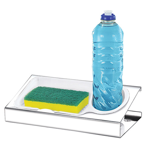 Porta Detergente Inox com Escorredor de Água - MAK-INOX